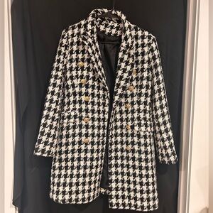 Tweed Black and White Blazer